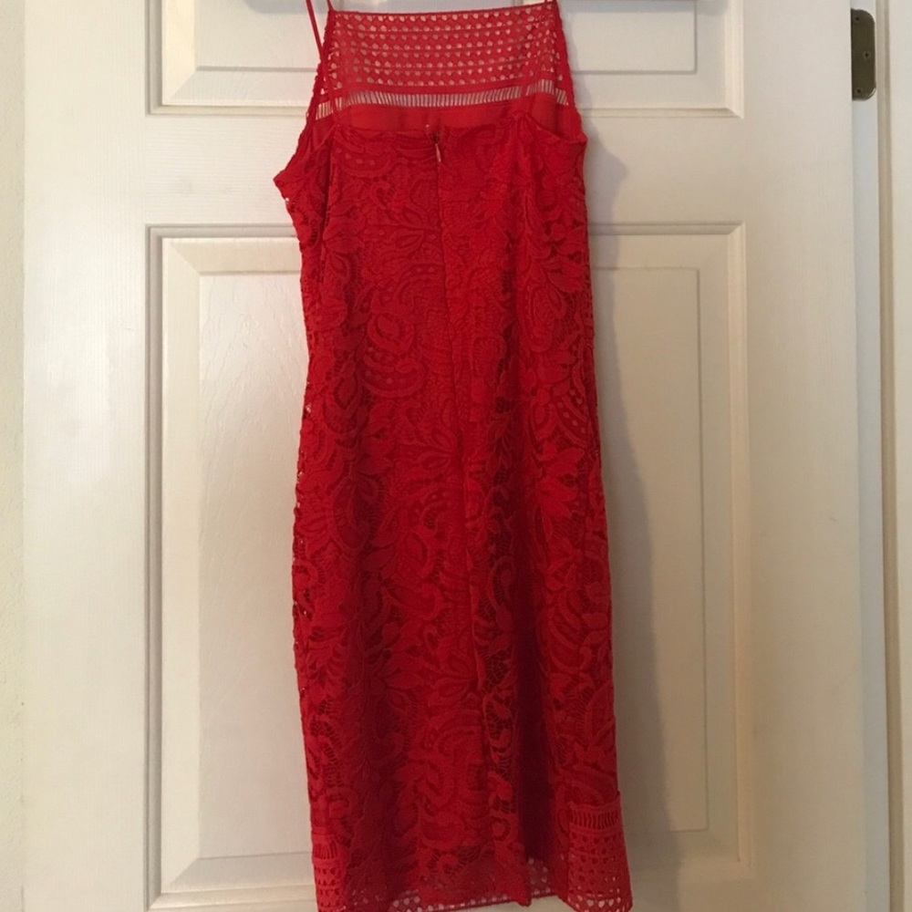 Topshop red lace dress - Picture 3 of 5